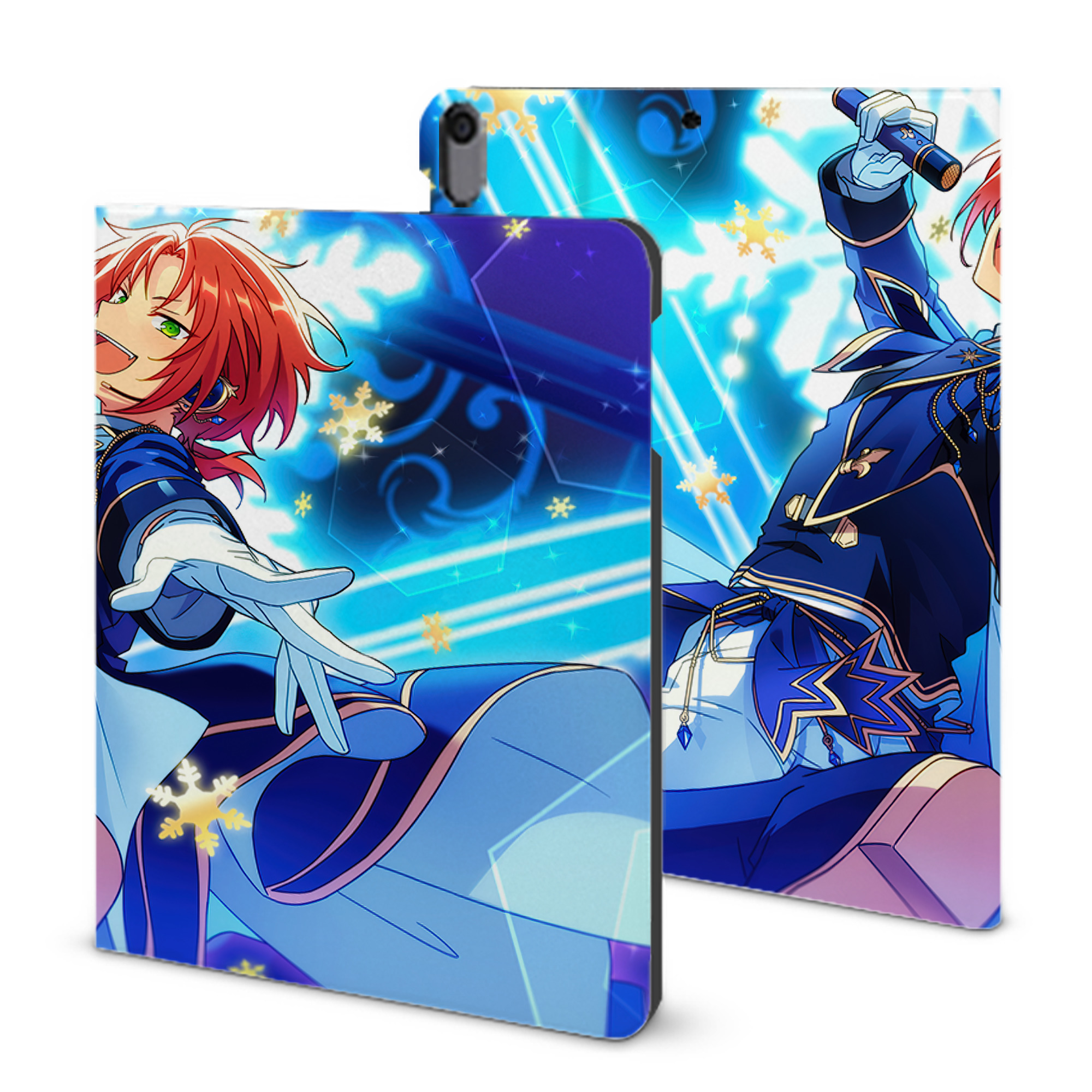 （画像用） あんさんぶるスターズ! Ensemble Stars IPad ケース ブック型 PUレザー TPU 耐衝撃 軽量 薄型 ペン収納なし 全面保護 IPad 各モデル対応